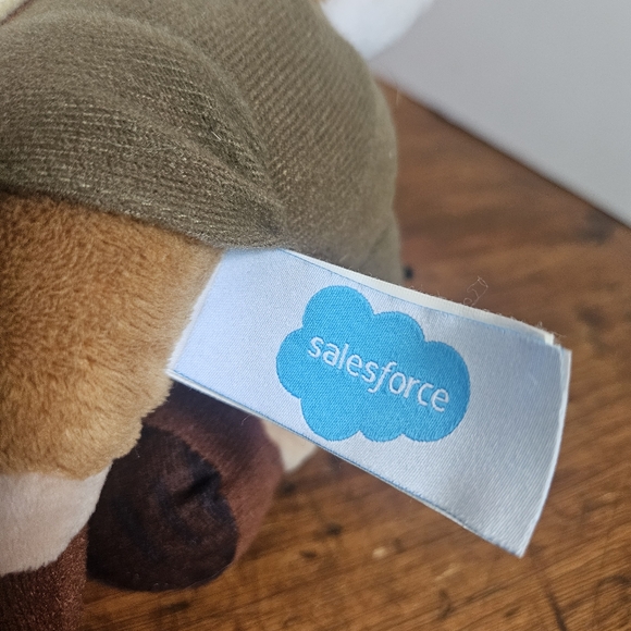 Salesforce Mascot Appy The Bobcat Plush In Zookeeper Adventure Outfit - Picture 5 of 11